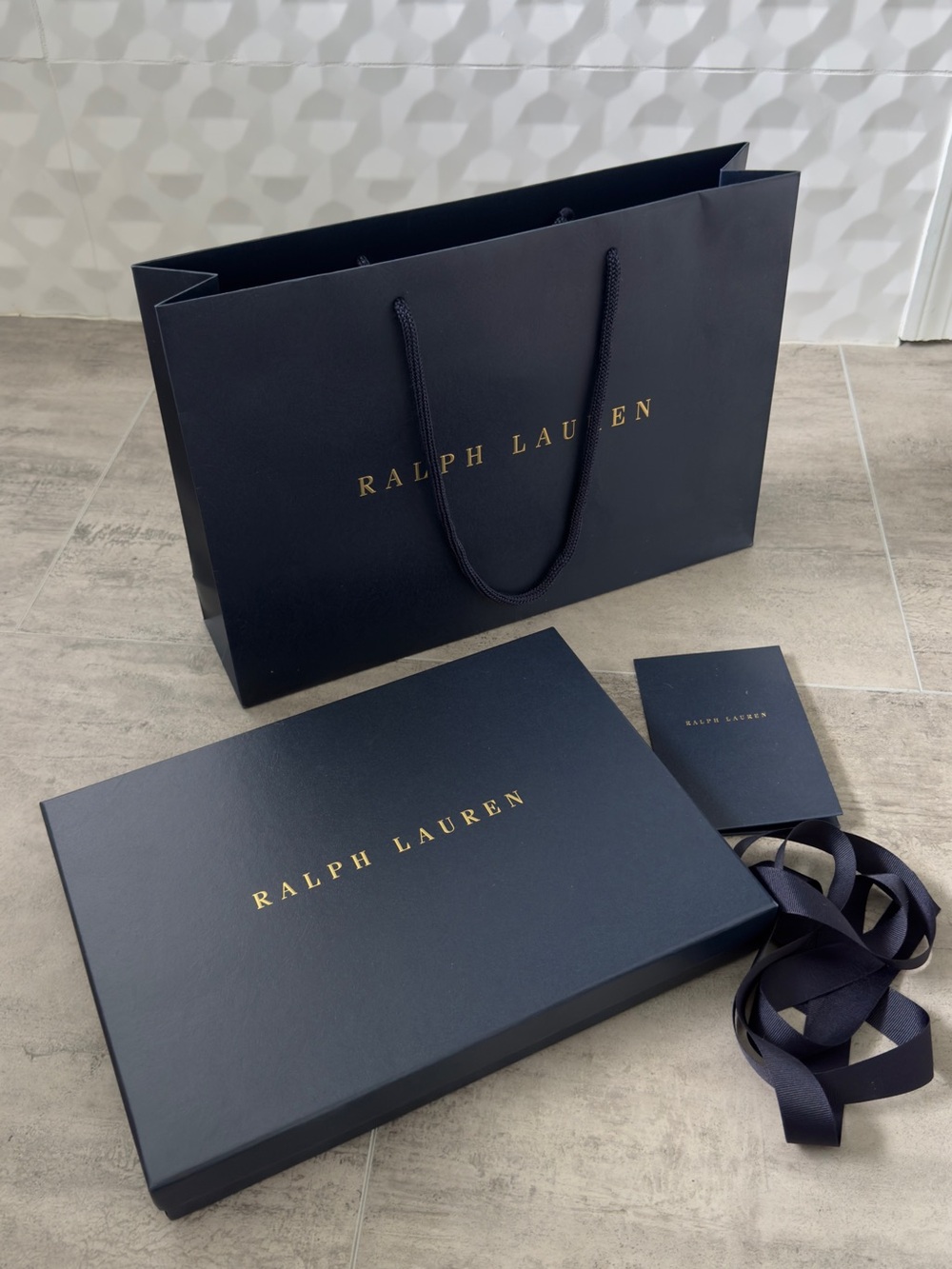 Ralph Lauren Gift Packaging Set – Shopping Bag, Gift Box, Ribbon & Card